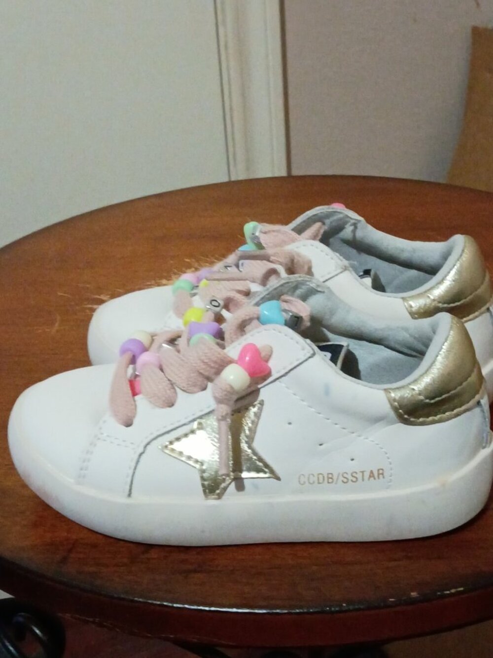 Golden Goose GGDB Kids Super-Star Sneakers Star Sz 17.5-25 Toddler Shoes White - Picture 10 of 16